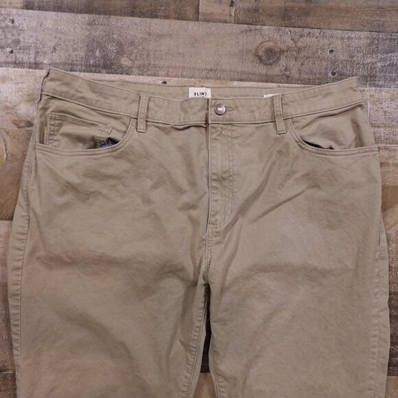 Flint and Tinder Straight Fit Stretch Chino Pants Men’s 38x32 Khaki - Picture 2 of 14
